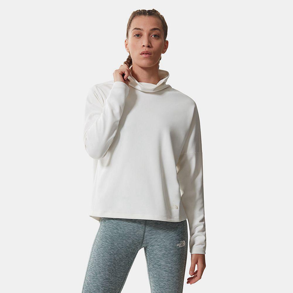 The North Face Active Trail Basin Funnel Neck Γυναικεια Active Tops - Ασπρα (UFSW04859)